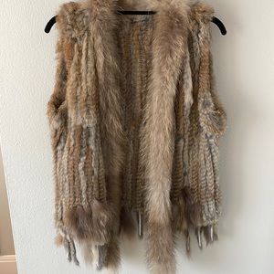 Rabbit fur vest